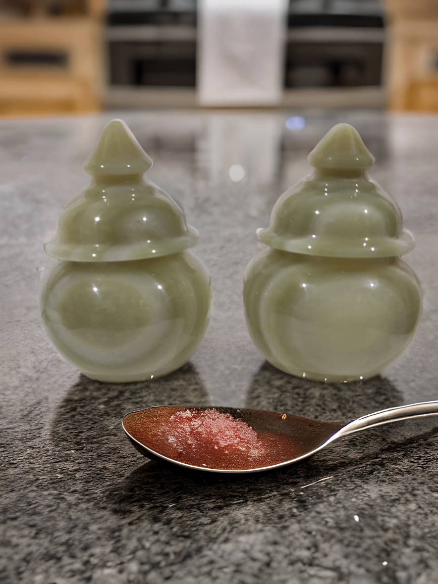 Marble Sugar Bowl Dispenser Salt Container with Lid for Kitchen & Home