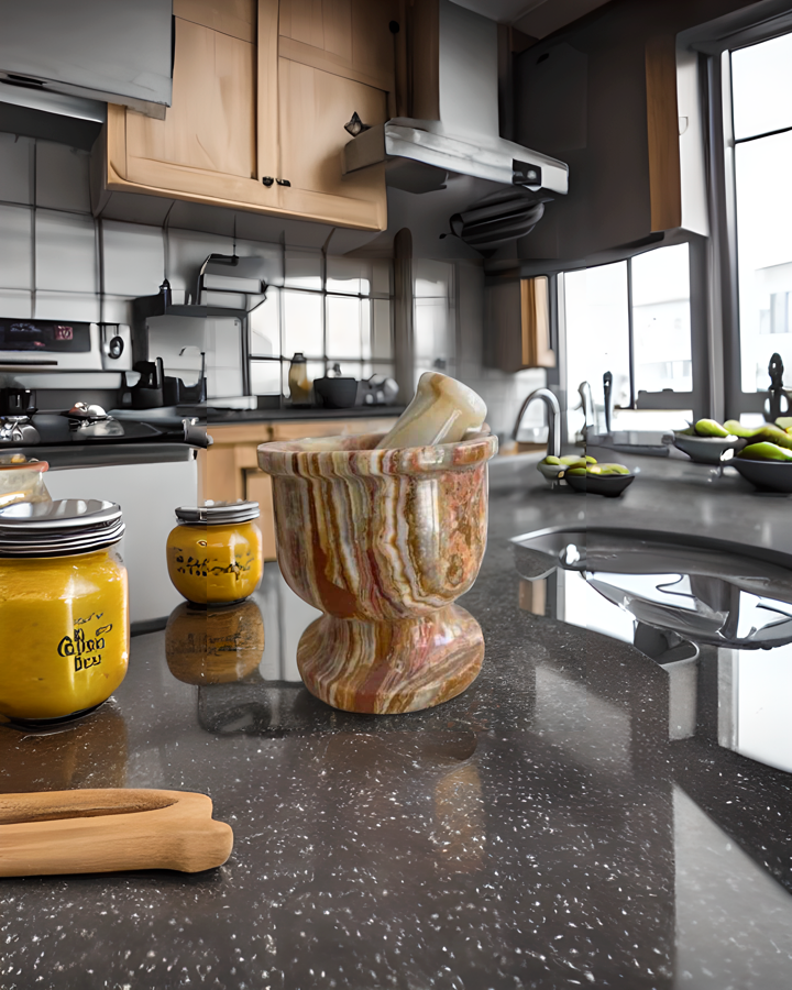 Onyx Natural marble Mortar & Pestle 2.5"