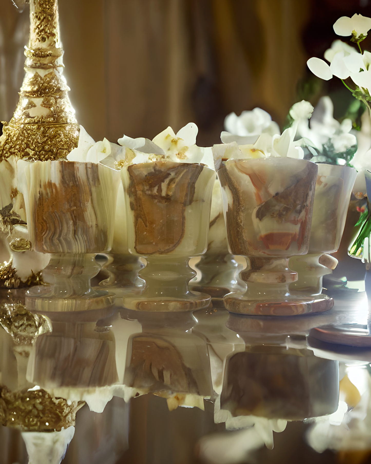 Green Onyx Shot Glasses (Set of 6)